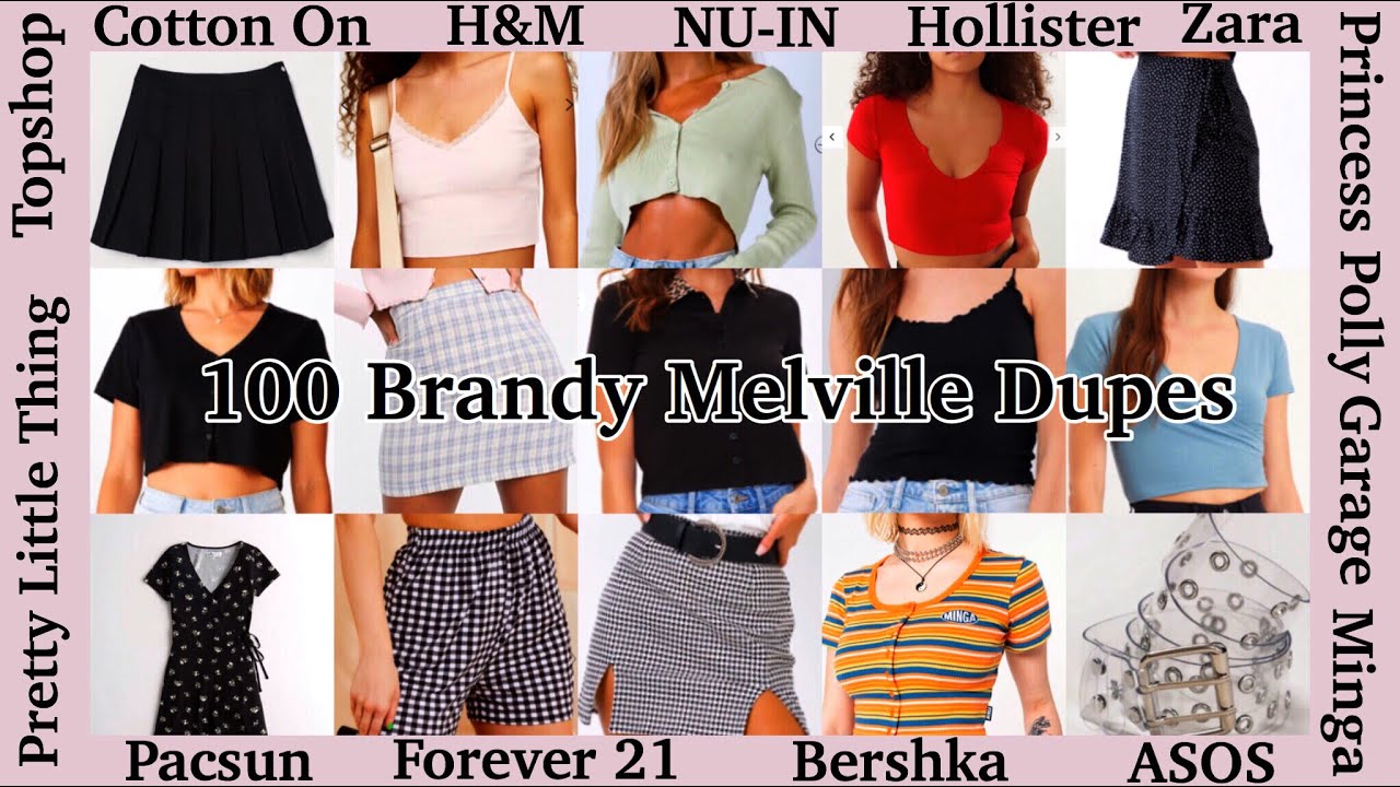 100 Brandy Melville Dupes from known brands ( H&M, Hollister, F21 & More)