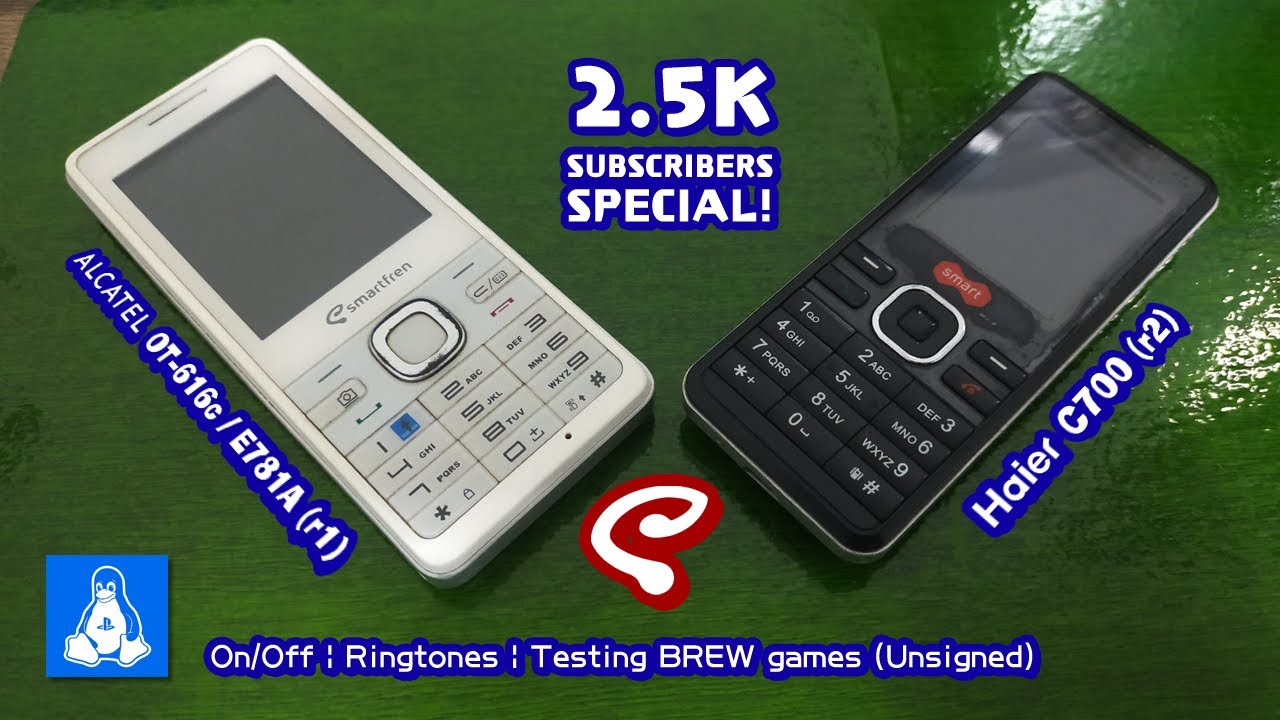 Alcatel OT-616c / E781A (Smartfren) | Haier C700 (Smart) • On / Off | Ringtones | Testing BREW games