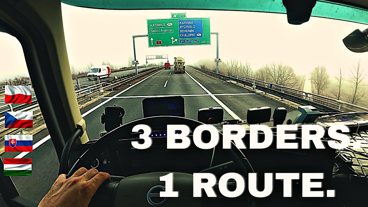 POV Truck Driving Across 3 European Borders | Challenging Deliveries 🇵🇱🇨🇿🇸🇰🇭🇺