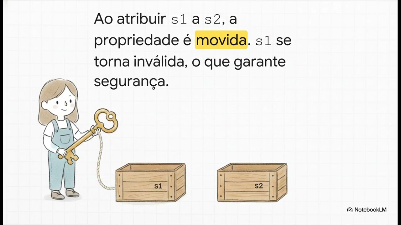 Etapa 2 (Intermediário): Ownership model (como Rust evita erros de memória sem garbage collector).