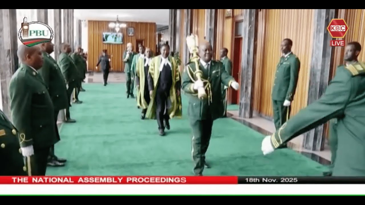 Chief Serjeant-at-Arms of National Assembly of Kenya, Aloisio Lekulo last march before retirement