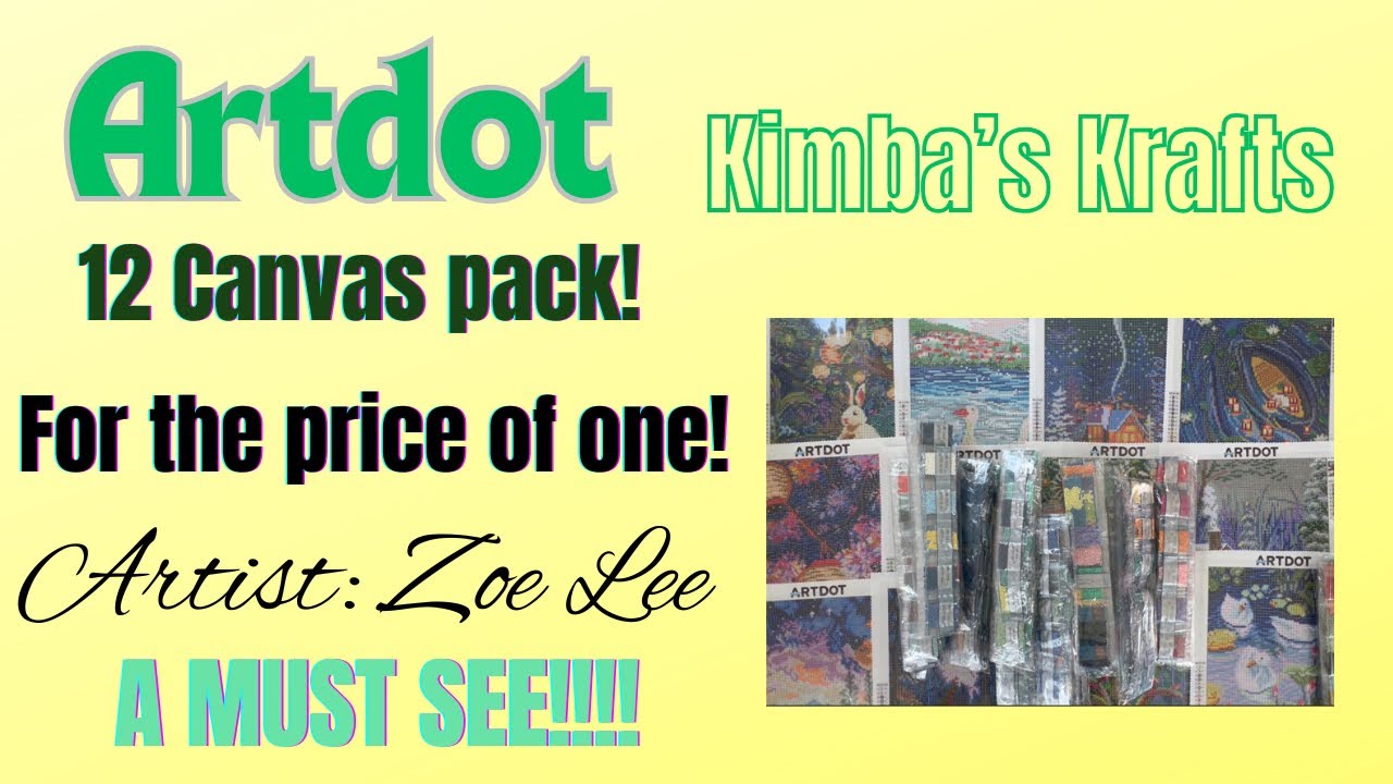 Diamond Painting Unboxing - Artdot 12 Pack! It’s a box of JOY! 12 canvases for the price of ONE!