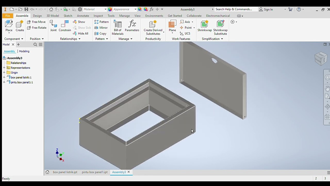 Box Panel Listrik #autodeskinventor #kulipabrikcikarang #viralvideo 