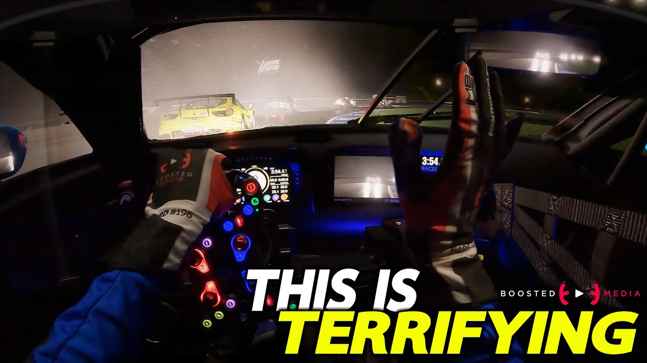 SENDING IT IN THE WET! - Hyper-Realistic Sim Racing - Indianapolis GT3 Battle