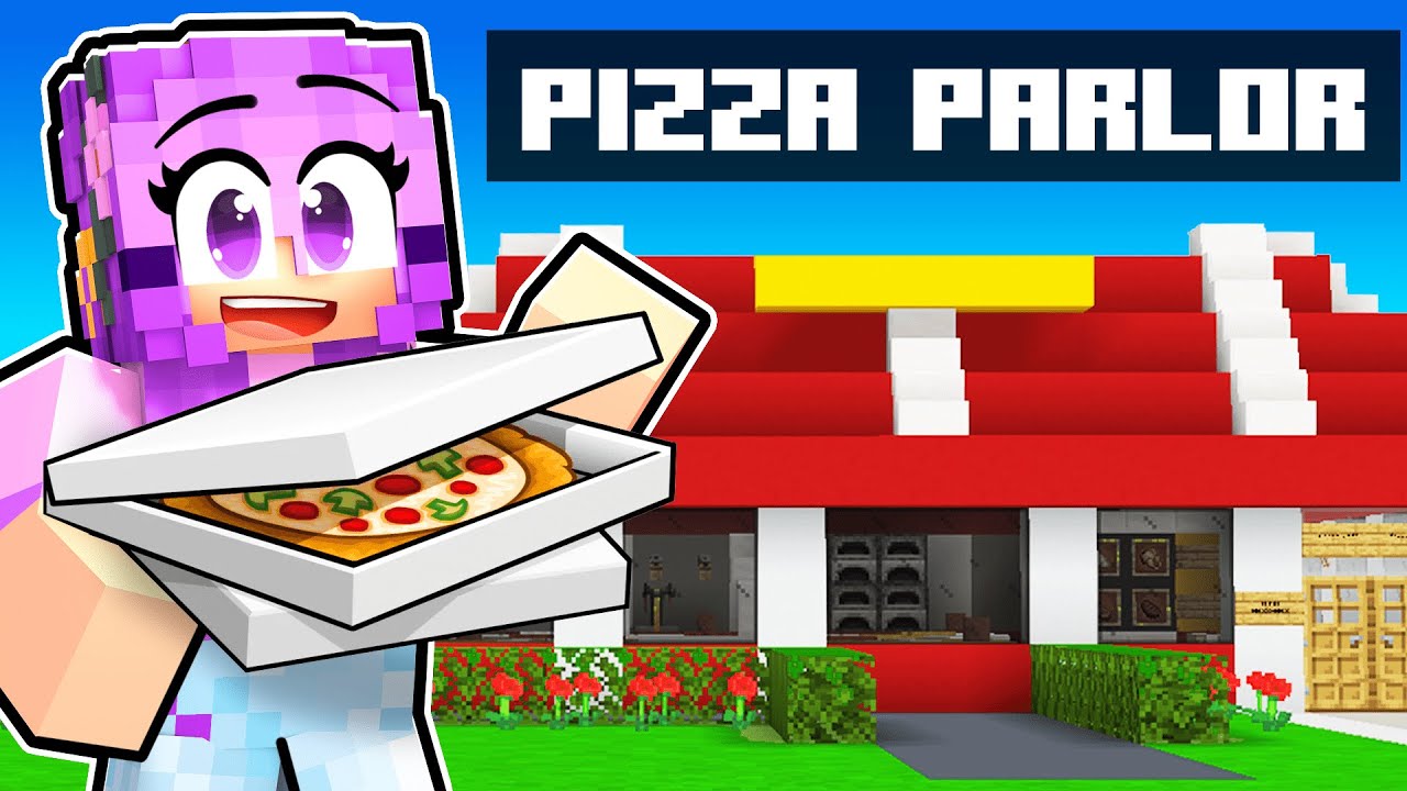 Building A PIZZA PARLOR In Minecraft!