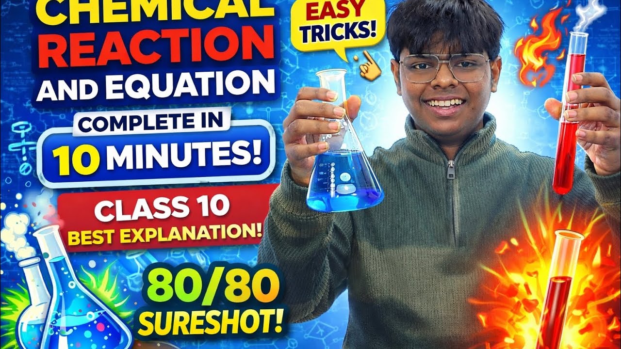 Chemical reaction and equation in 15 minutes|class 10th|Science #youtube #science #chemistry #cbse 