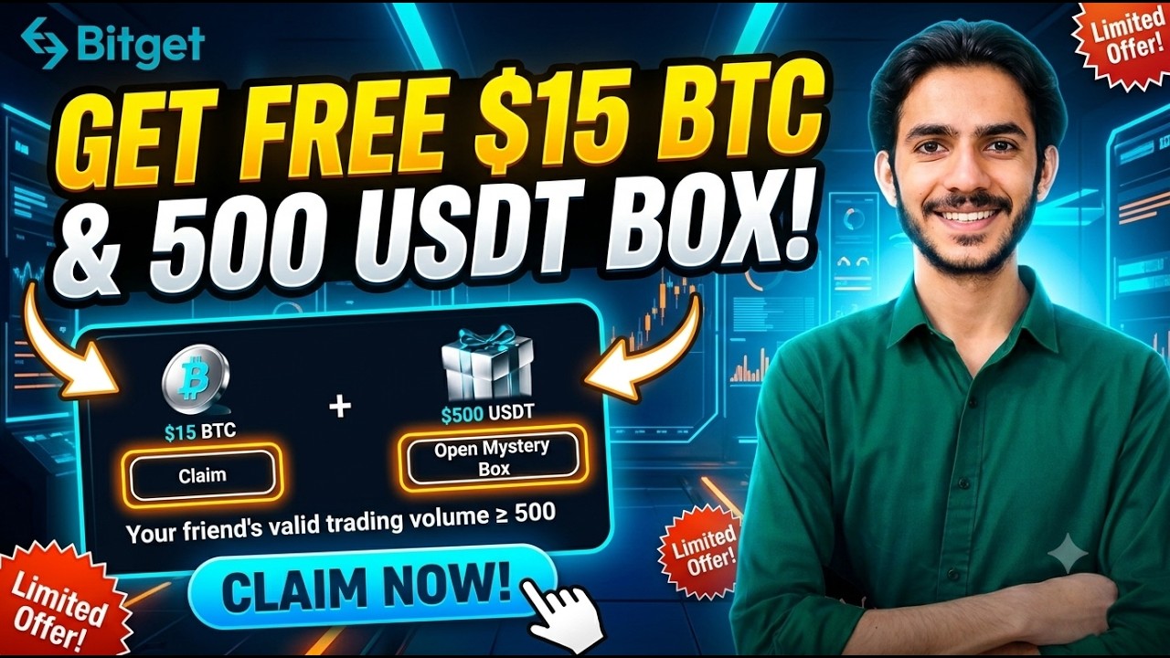 Bitget FREE $15 BTC + $500 USDT Mystery Box 🎁 | Bitget Referral Bonus 2026 | Bitget new offer today