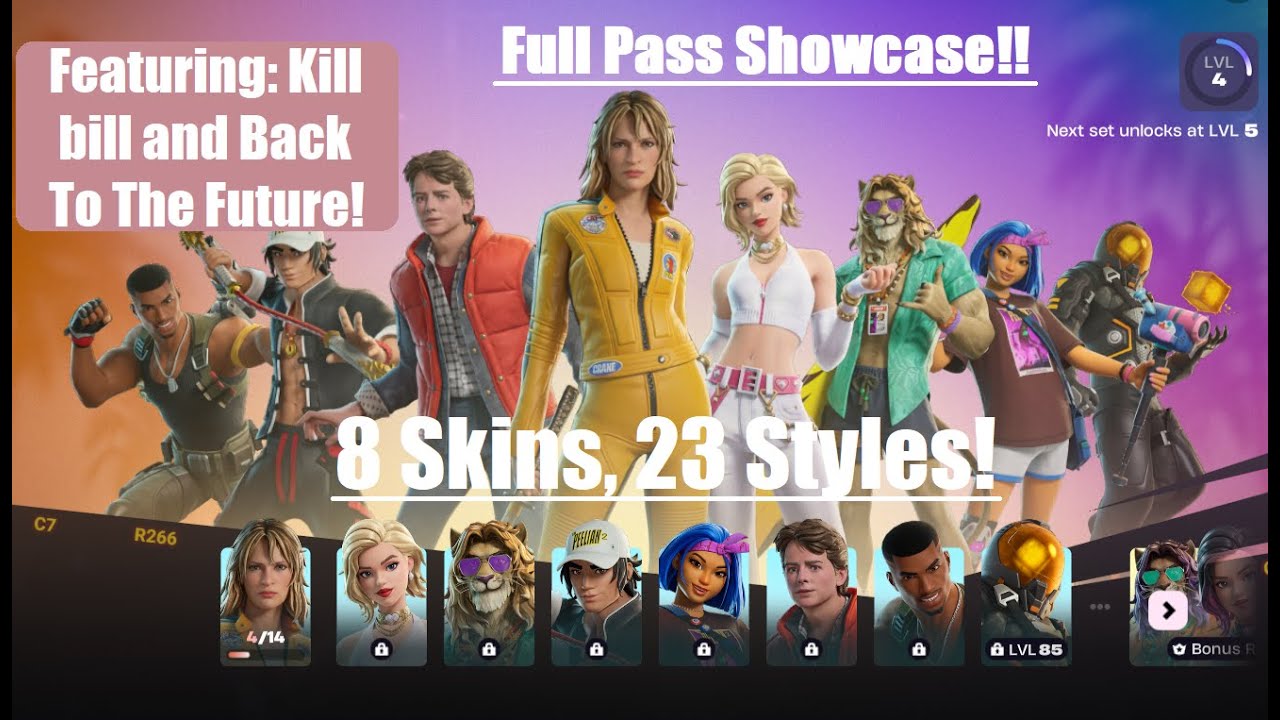 Chapter 7's FIRST Battle Pass: Full showcase!!
