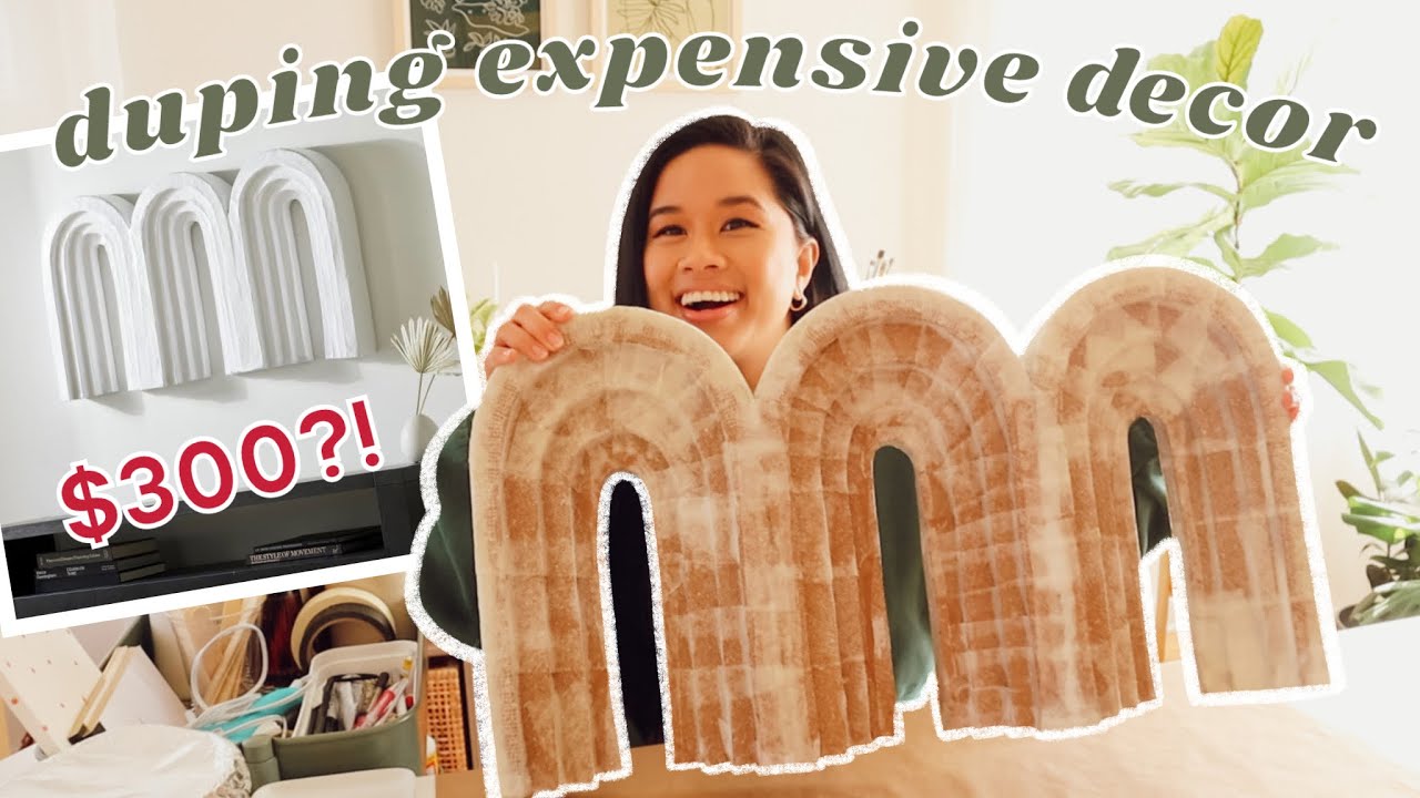 DIY EXPENSIVE HOME DECOR FOR LESS *West Elm Inspired* | Paper Mache Sculpture + Raffia Wall Art