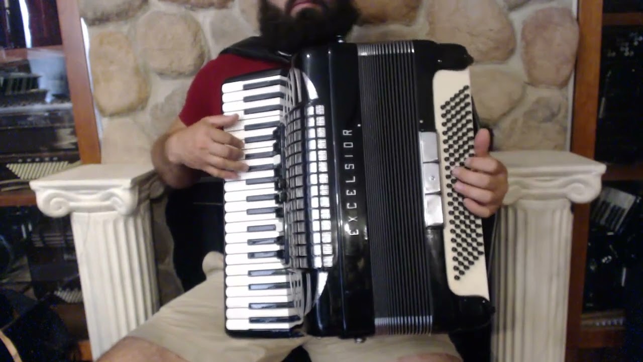 5457 - Black Excelsior 14 Cosmopolitan Piano Accordion LMMH 41 120 $2499