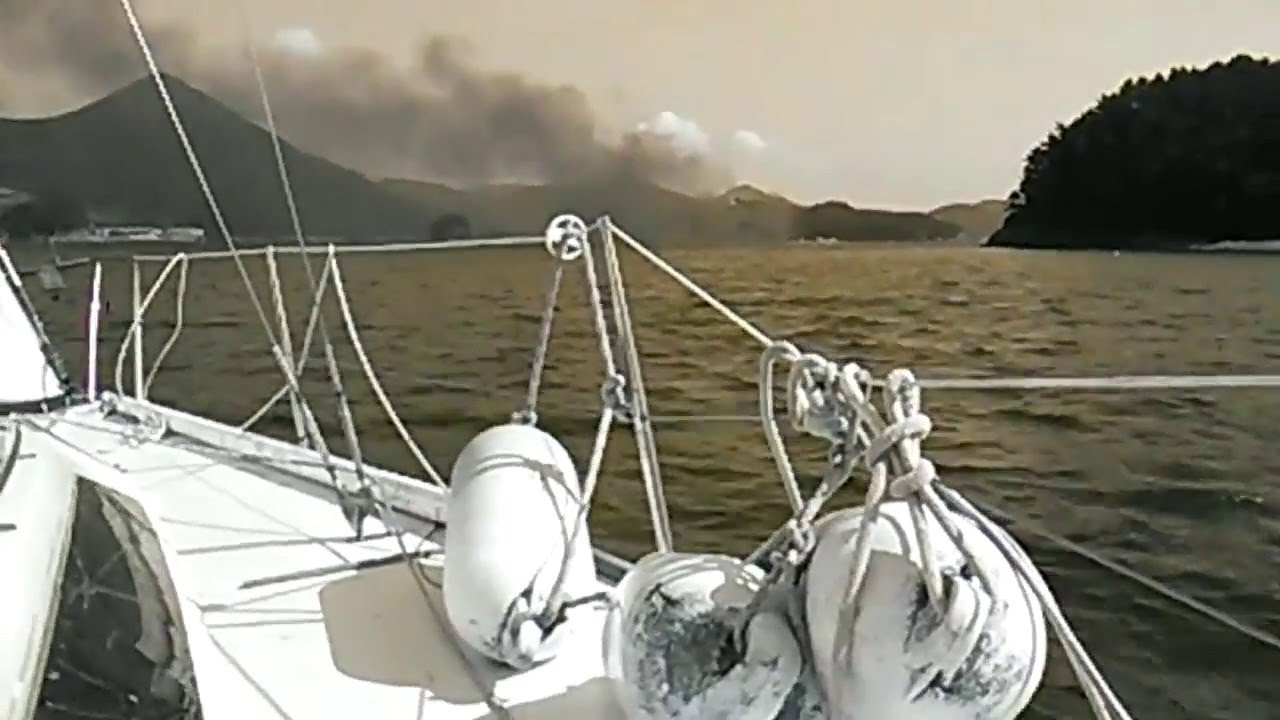 SV Gagopa Double handed sailing & a fire breakout in the Hansando fish farm