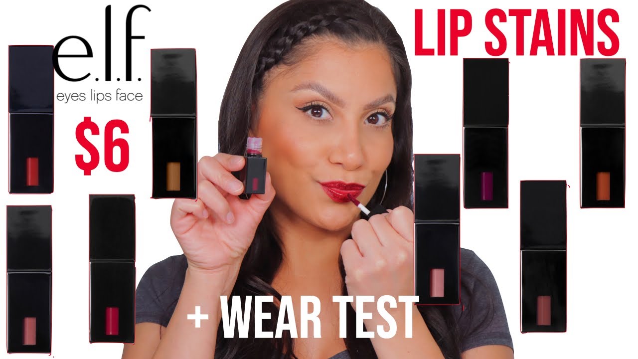 *new* ELF COSMETICS GLOSSY LIP STAINS + NATURAL LIGHTING LIP SWATCHES + CHECK IN | MagdalineJanet