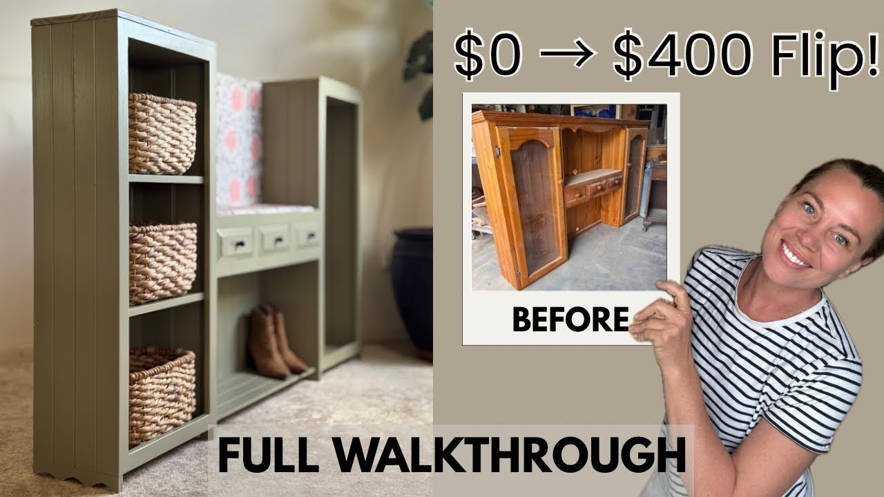 $0 → $400 Buffet Hutch Flip | Entryway Storage DIY