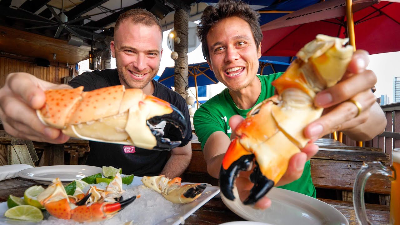 COLOSSAL Crab Claws!! 🦀 Ultimate MIAMI FOOD TOUR - Florida, USA (Part 2)