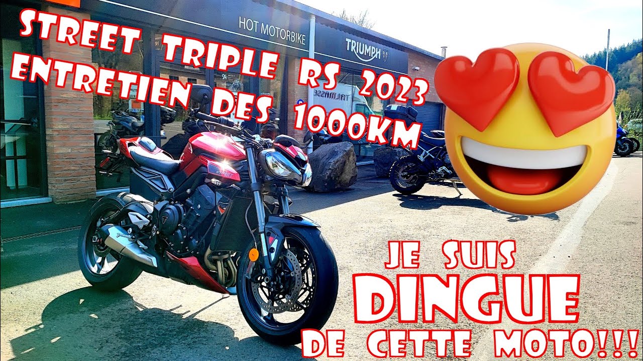 Street Triple RS 2023 - Entretien des 1000 KM - Je suis DINGUE de cette moto!!!
