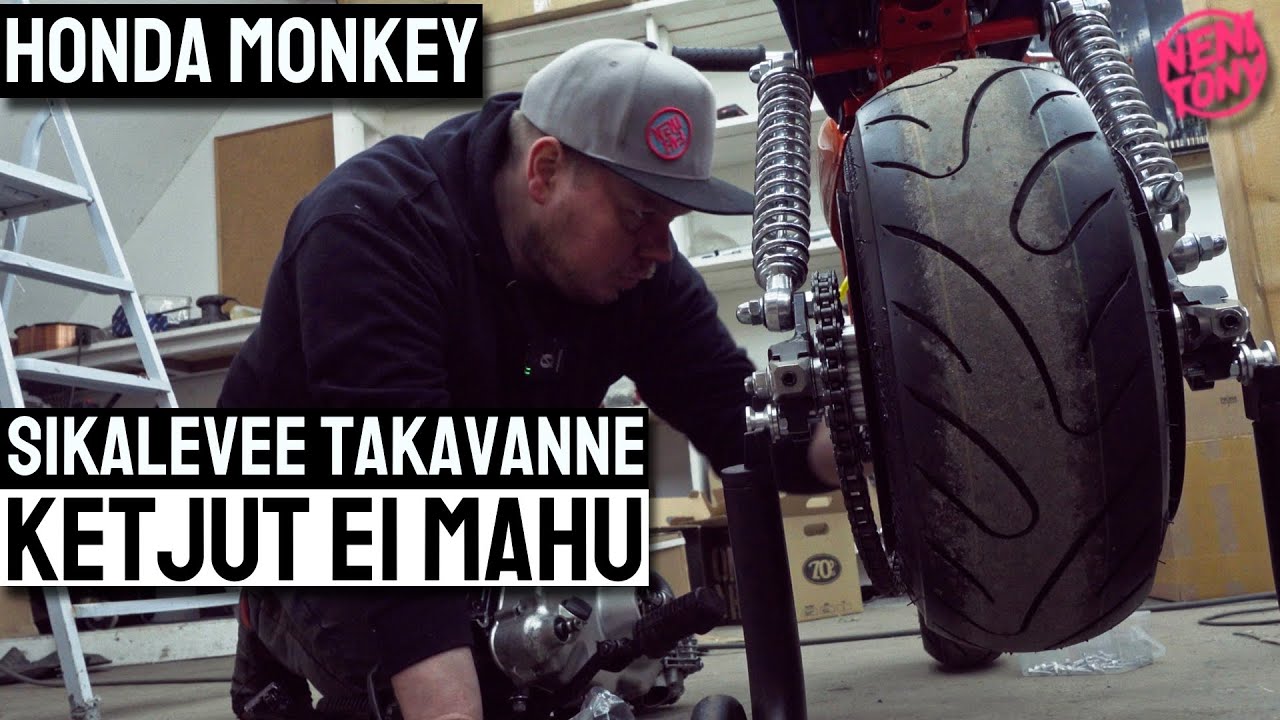Honda Monkeyn sikalevee takavanne - ketjut ei mahu