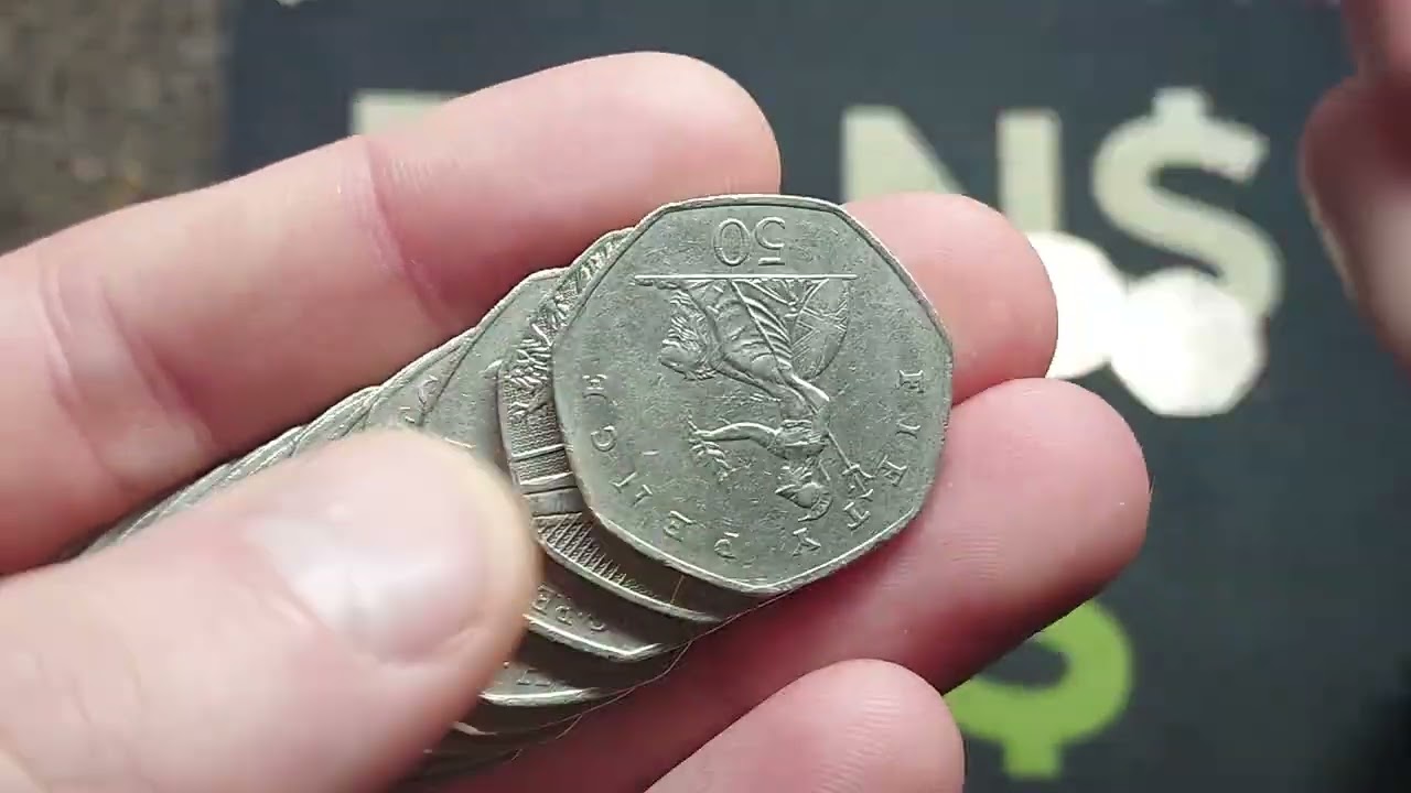 Поиск британской монеты в 50 пенсов! Есть ли сегодня какие-нибудь редкие монеты?