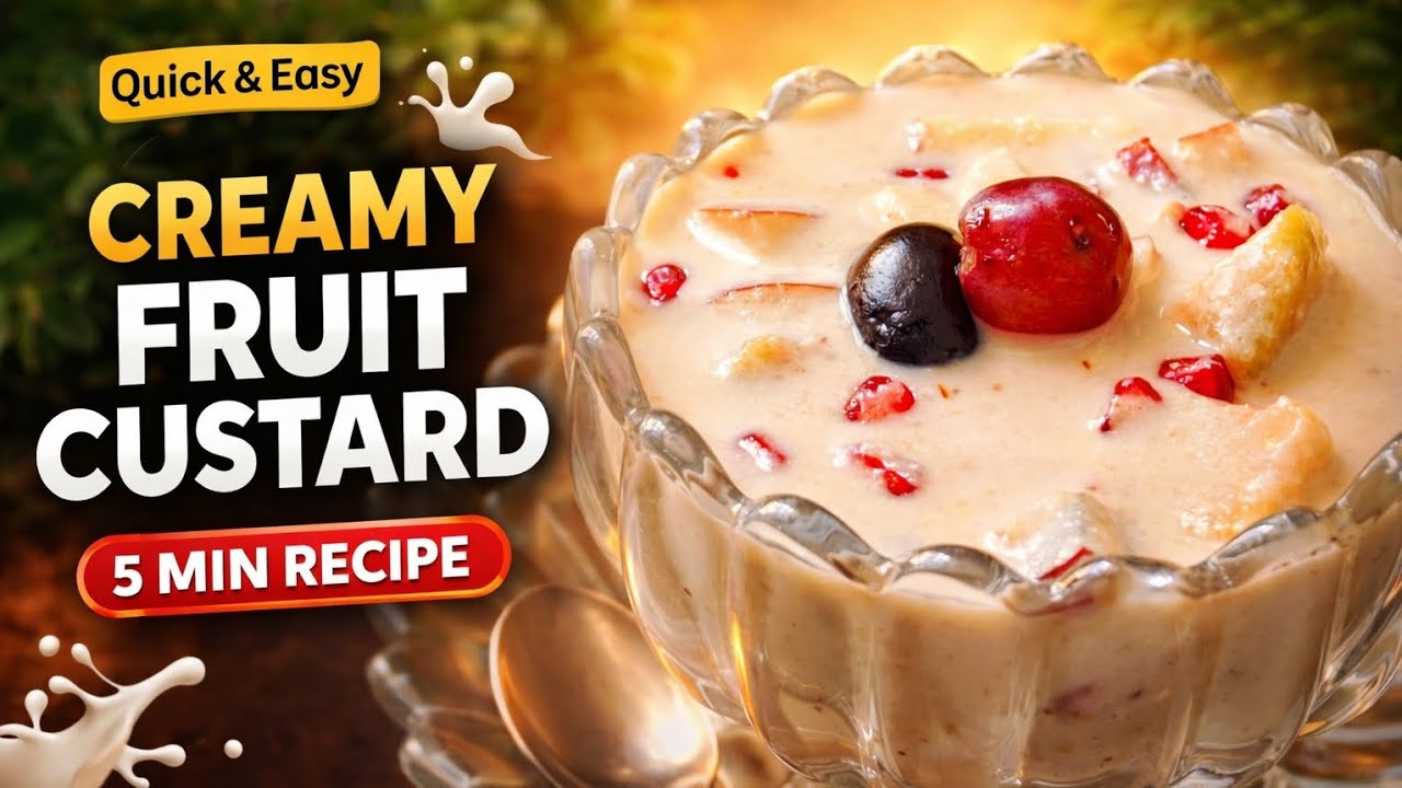 “Market जैसा creamy Fruit Custard अब घर पर, वो भी सिर्फ 5 मिनट में!”