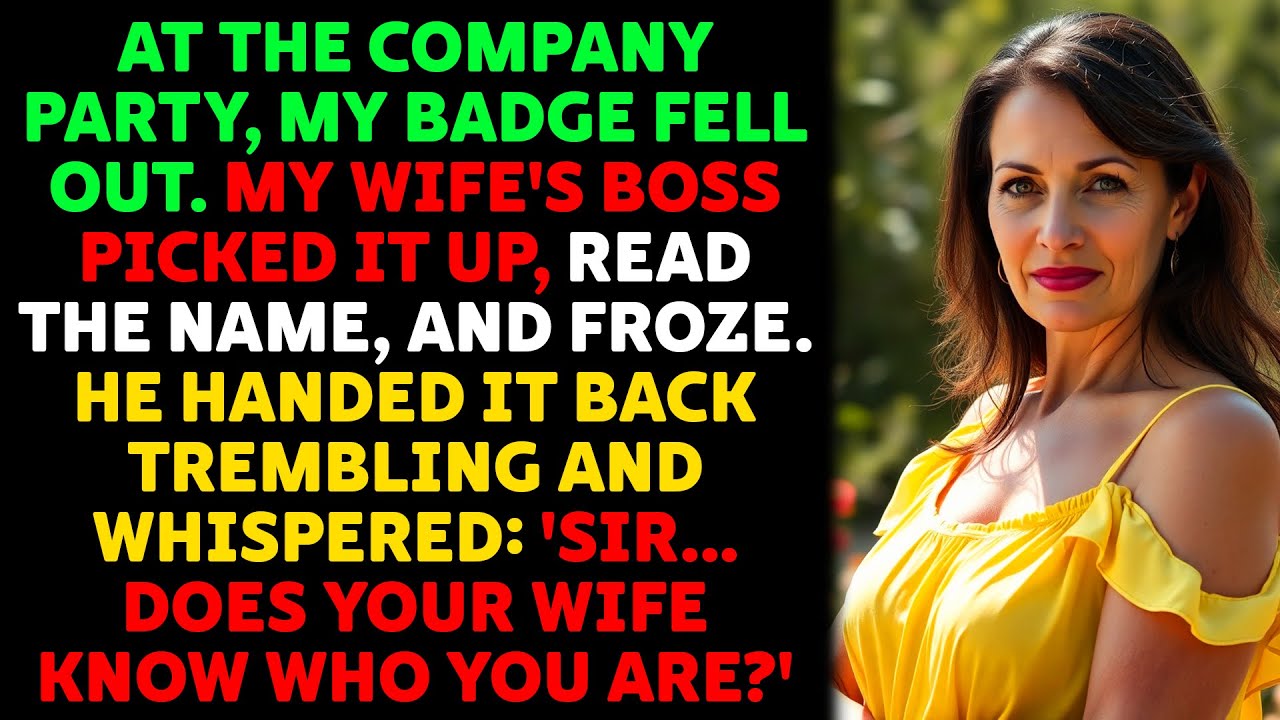At The Company Party, My Badge Fell Out. My Wife's Boss Picked It Up, Read The... Relationship Story