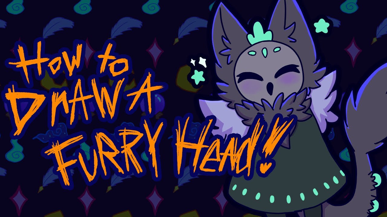 HOW TO DRAW A FURRY HEAD - QUICK AND EASY (ZOMBIE WARNING!)