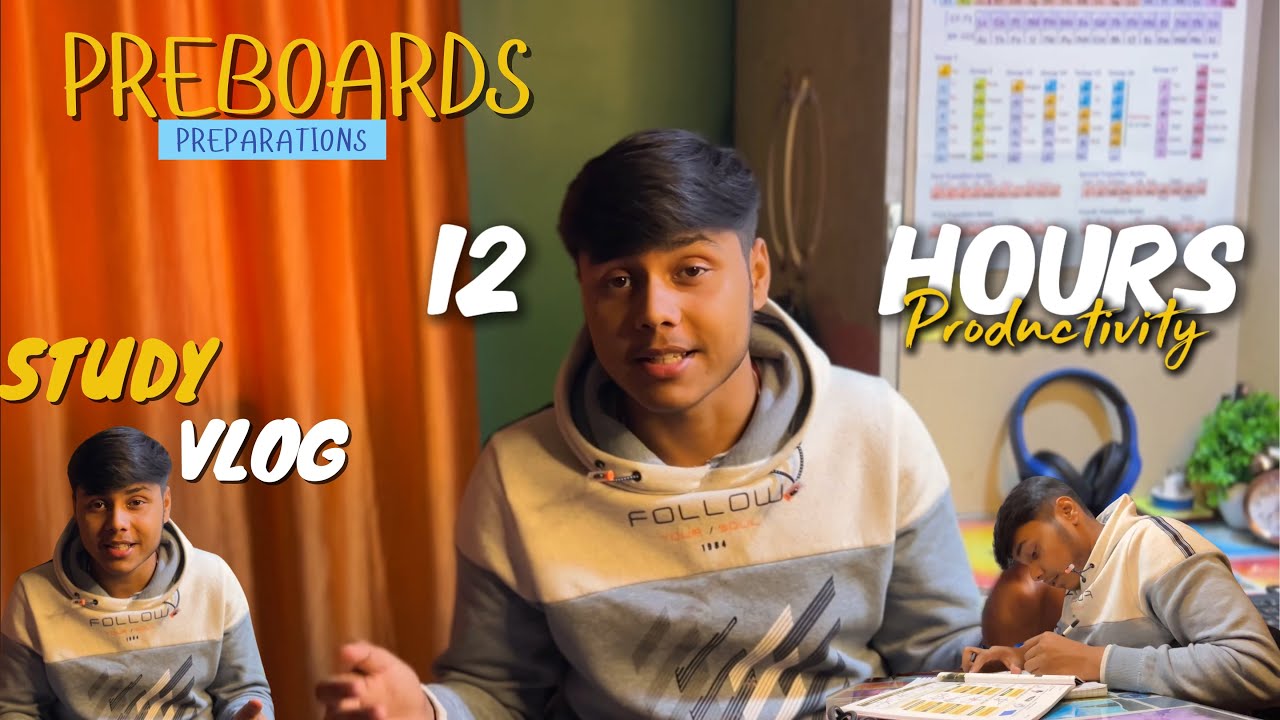 12 Hours Productivity as a 10th Grader 😵&zwj;💪 | Pre-Boards 2 Preparation 📚 