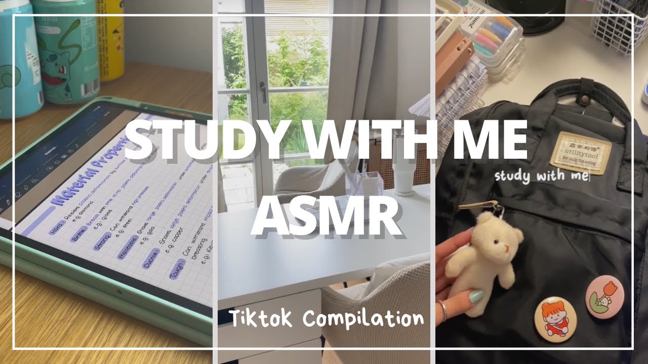 STUDY WITH ME ASMR₊˚🖇️✩˚🎧♡ | TikTok Compilation