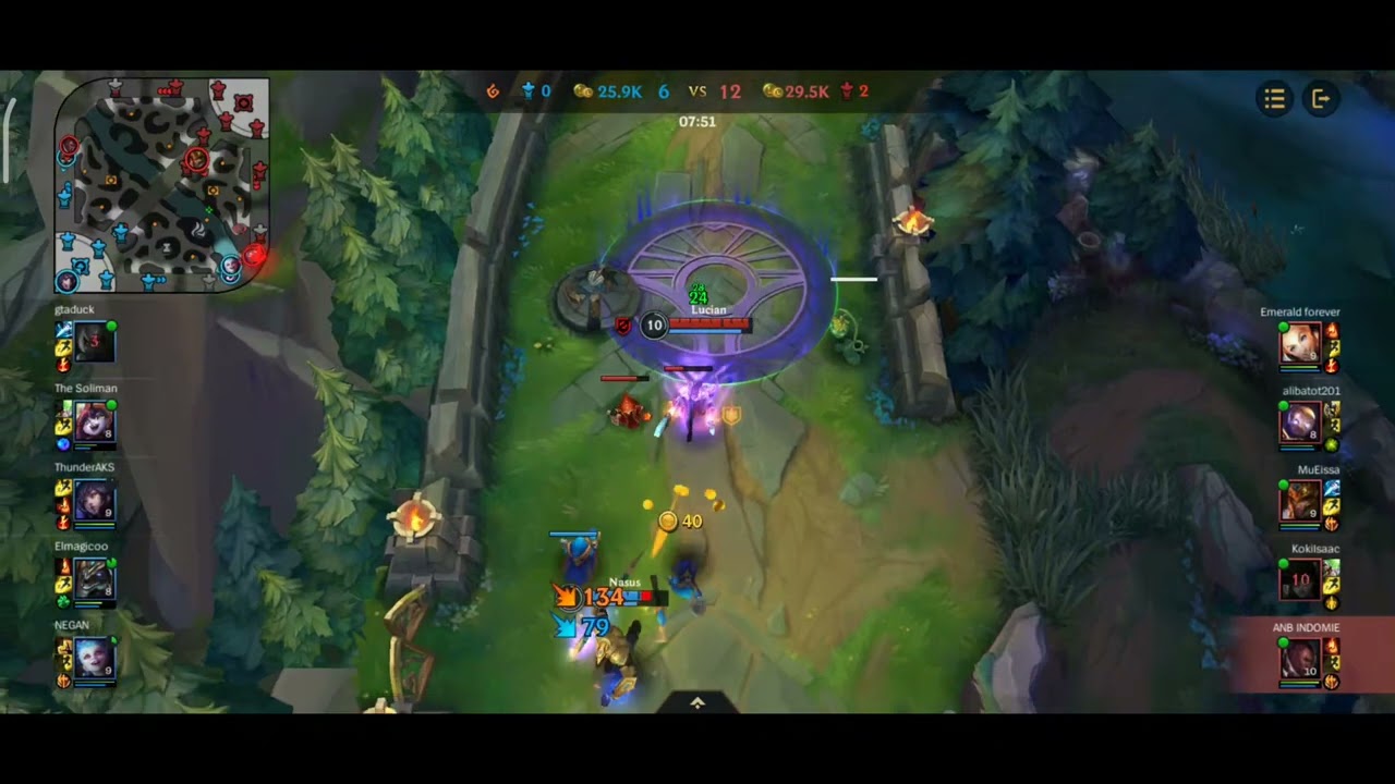 Lucian (Top) vs Nasus - Diamond Ranked Match - Wild Rift Patch 3.2B