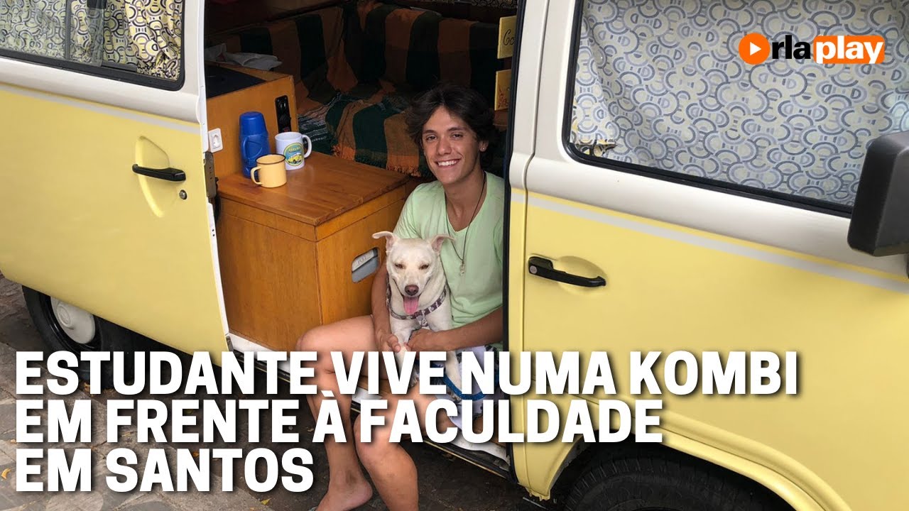 Estudante vive numa Kombi em frente &agrave; faculdade em Santos