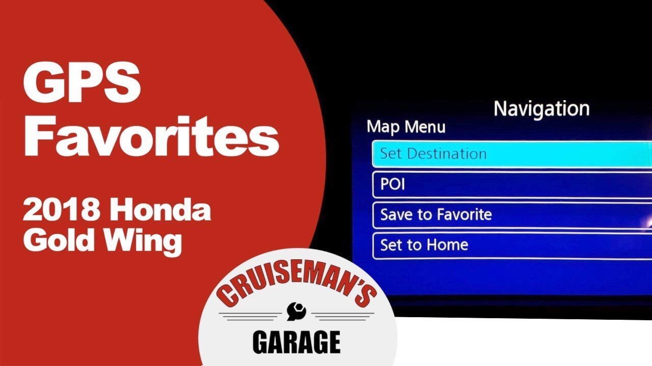 Saving GPS Favorites REVISED - 2018 Honda Gold Wing