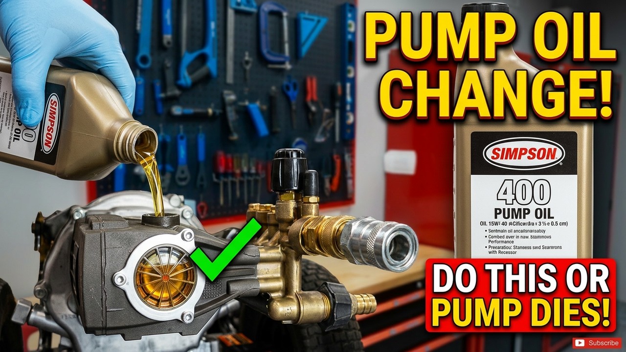 SIMPSON AAA EW4040 Pump Oil Change Dewalt 4200 psi Pressure Washer