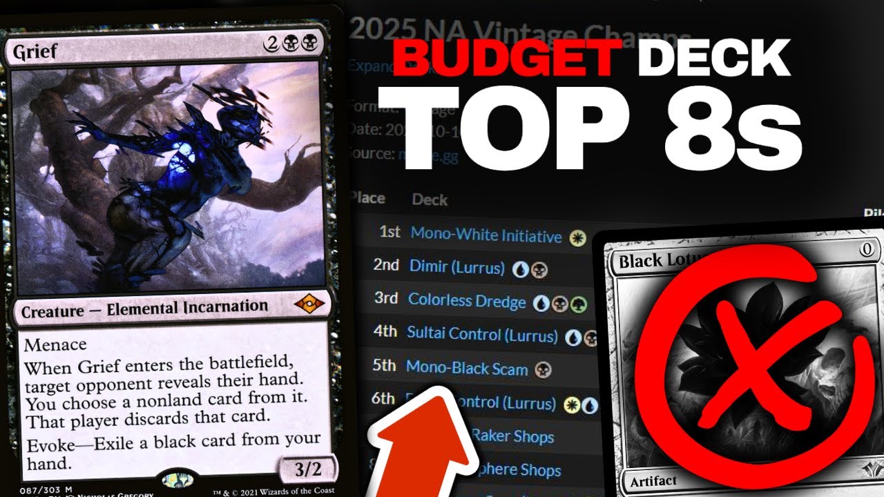 The Cheapest Deck Top 8's Eternal Weekend Vintage - No Black Lotus! | MTG Meta Discussion & Gameplay
