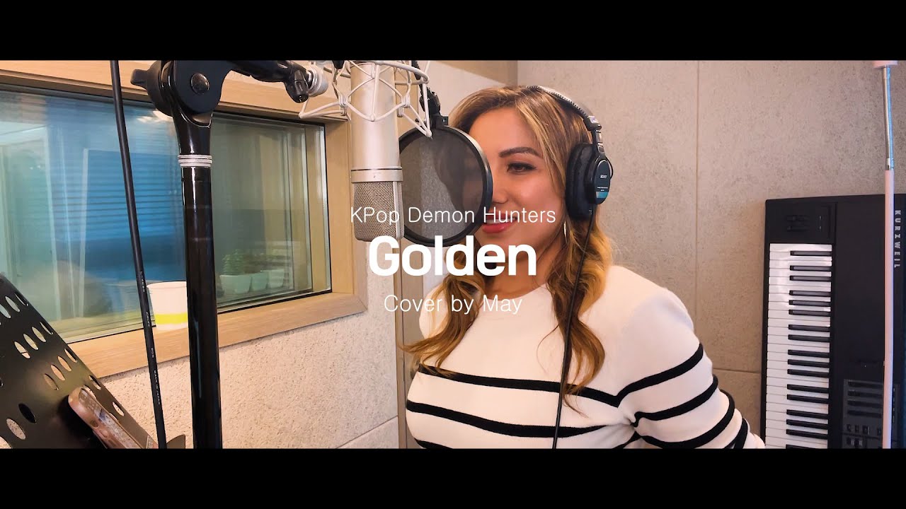 Стюардесса поет 'Golden' (Jungkook) 🎤 | Опыт записи K-Pop в Сеуле (Airbnb)