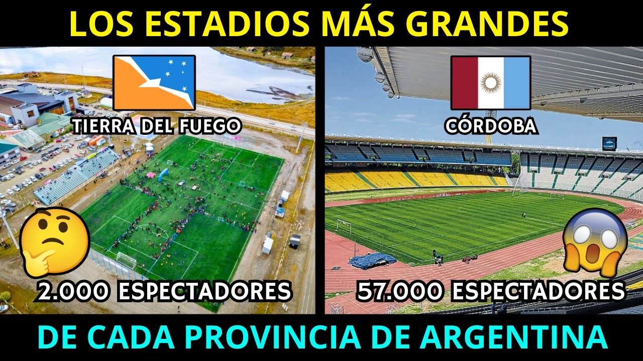 Los ESTADIOS MÁS GRANDES de CADA PROVINCIA de ARGENTINA
