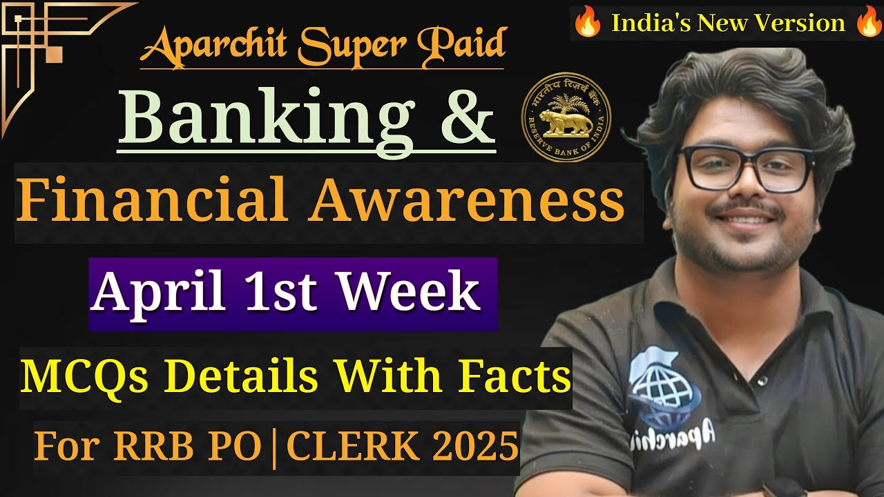 April 1st Week Banking & Financial Awareness For RRB PO & RRB CLERK 2025
