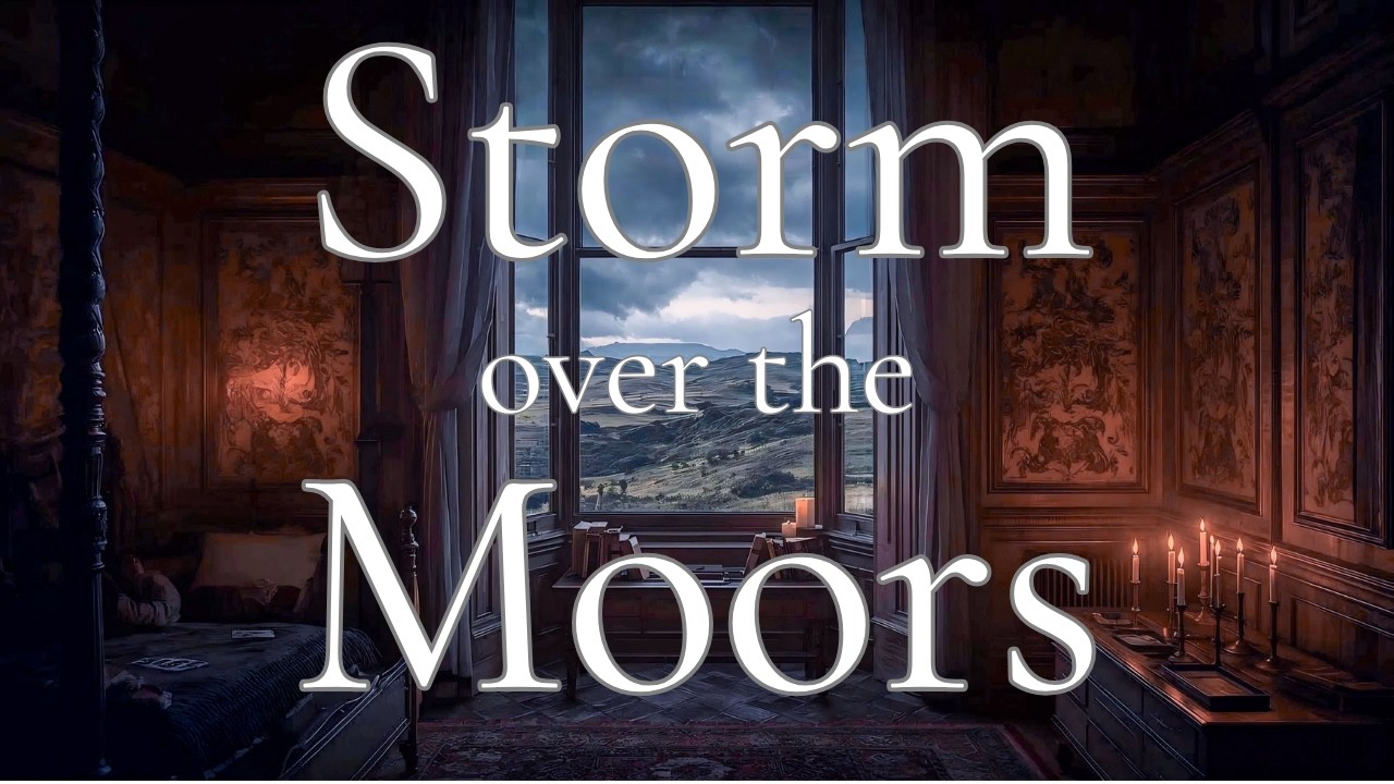 Storm Over the Moors 🌧️ Rain & Thunder | Cozy Gothic Room Ambience | Wuthering Heights Inspired