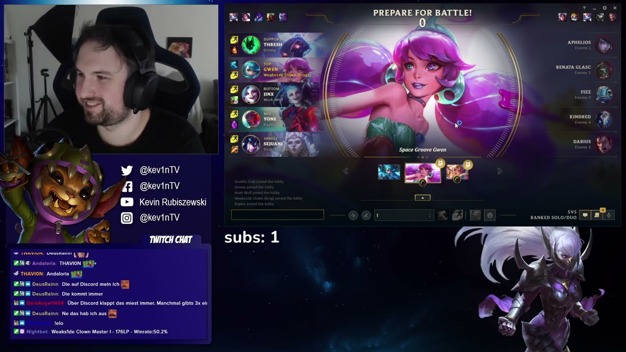 Kev1nTV VOD - 30.12.2022 (2. Stream) | [League of Legends] [GER]