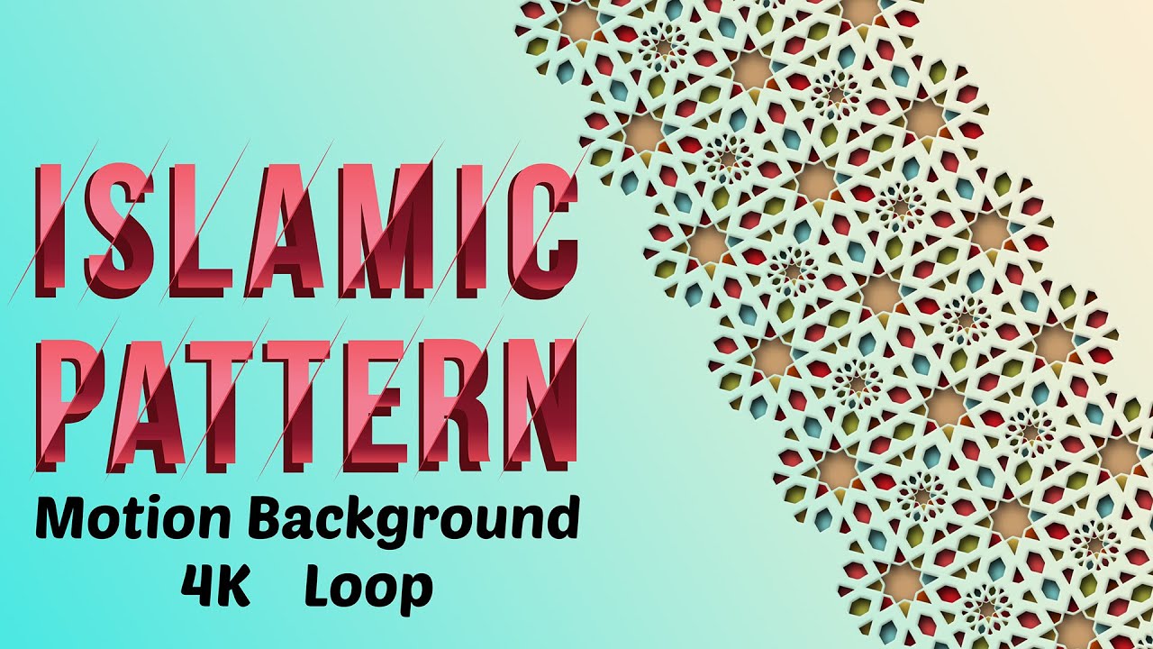 ISLAMIC PATTERN MOTION BACKGROUND 4K LOOP