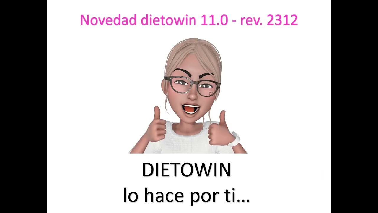 Nuevo formato de menu VERTICAL en dietowin 11.0