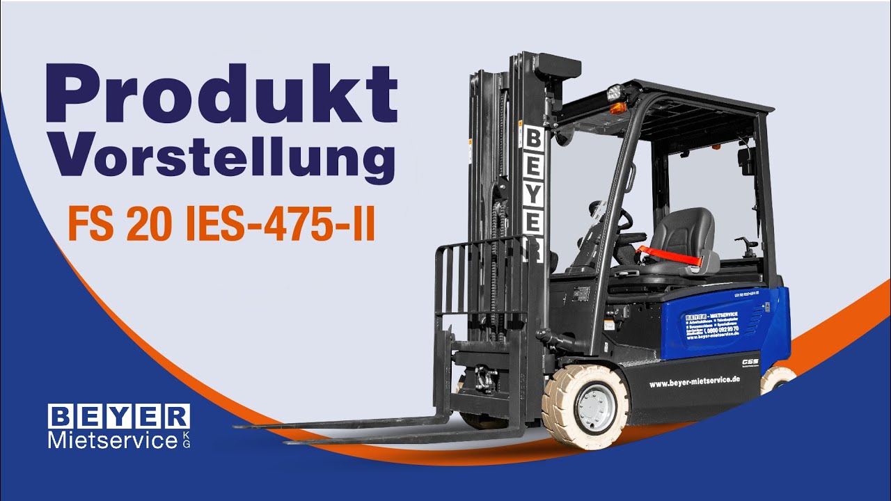 Moderner Elektro-Stapler mit 2000 kg Tragkraft | BEYER-Mietservice