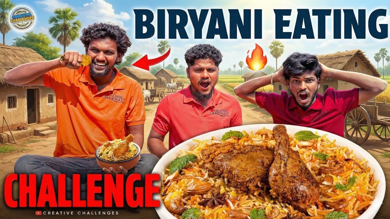 Massive Chicken Biryani Challenge 😱 | ఓడిపోతే Punishment మామూలుగా ఉండదు! 🤣 | Creative Challenges 