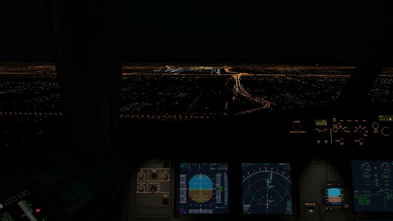 Landing in Miami. A321Neo LR