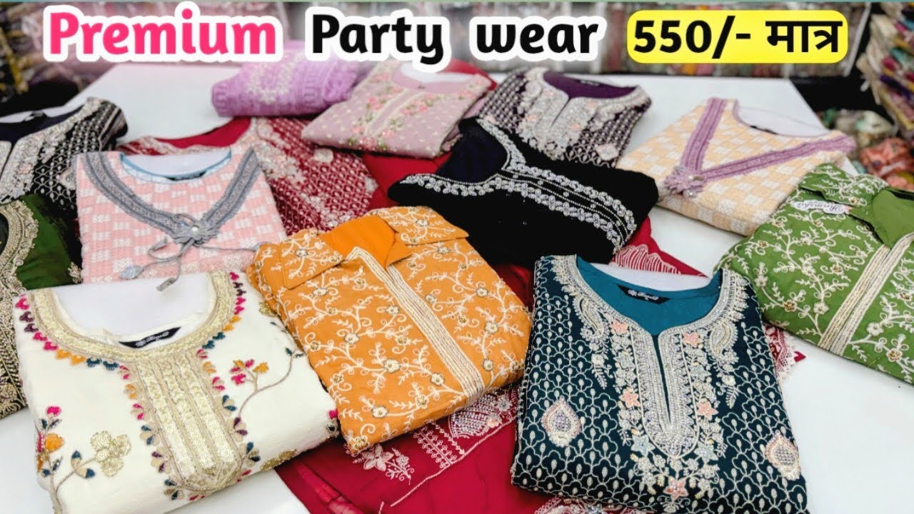 Designer Party Wear 3 Piece  Kurtis Get 550/- Rupees | Boutique Style Party Wear 3 Piece Kurtis