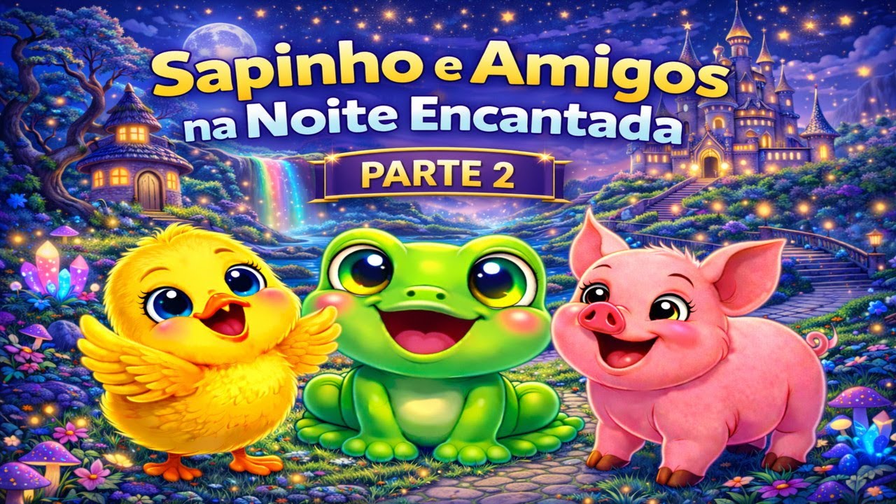 🐸🐥🐷✨ Sapinho e Amigos na Noite Encantada 🌙⭐ – Parte 2: Sonhos que Brilham