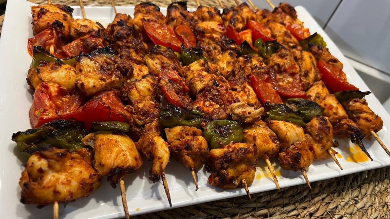 Fırında Tavuk Şiş / Baked Chicken Skewers