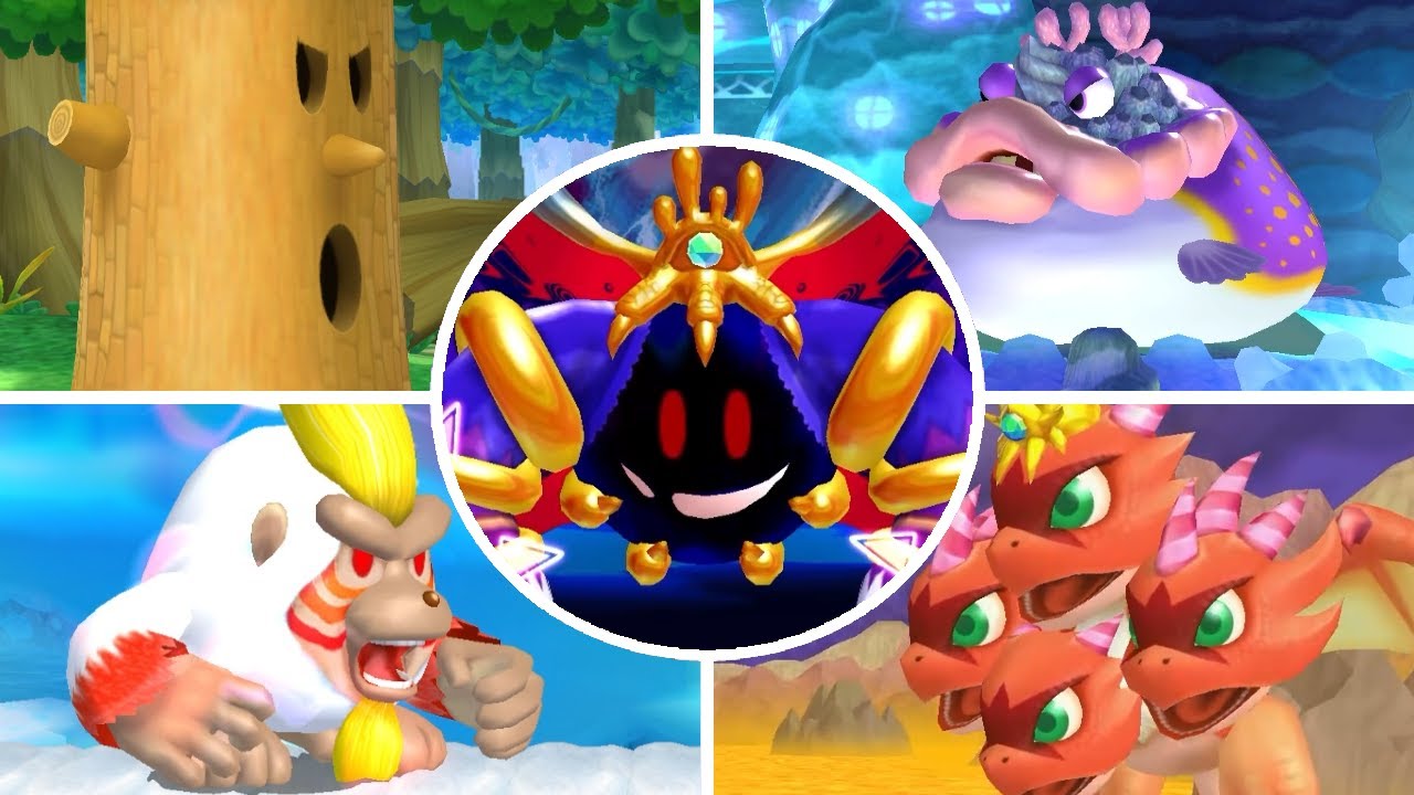 Kirby's Return to Dreamland - All Bosses (Story Mode)