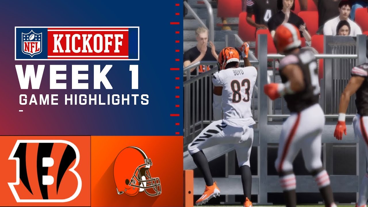 Bengals vs Browns Week 1 Simulation Highlights | Madden 24 Rosters