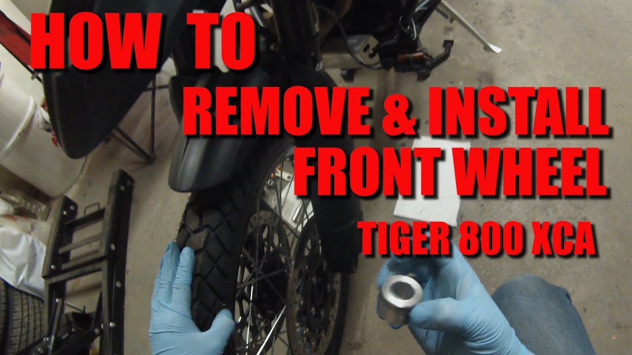 How To Remove & Install The Front Wheel On A Triumph Tiger 800 XCA