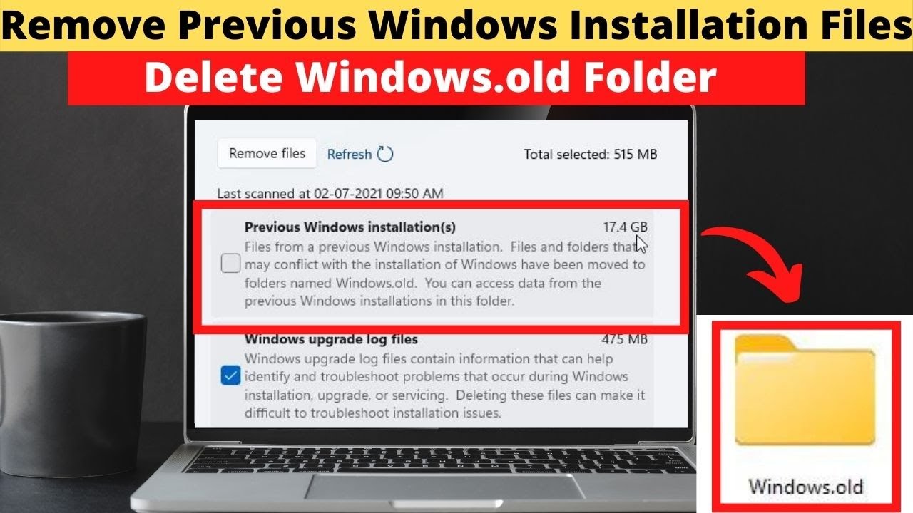How To Remove Previous Windows Installation Files on Windows 11 | Delete windows.old folder