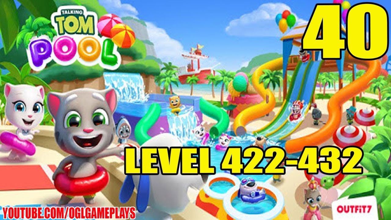 Talking Tom Pool Level 422 - 432 Walkthrough Gameplay #40 (Android IOS)