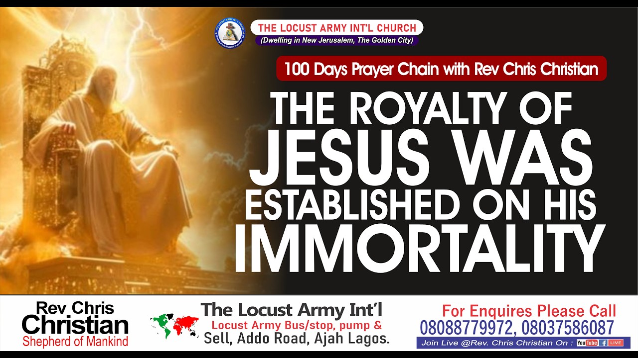 Rev Chris Christian | The Royalty of Jesus Was Established on His Immortality